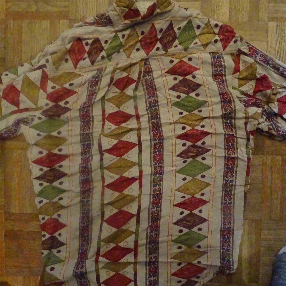 VINTAGE CHRISTOPHER RAND 100% RAYON MENS SHIRT